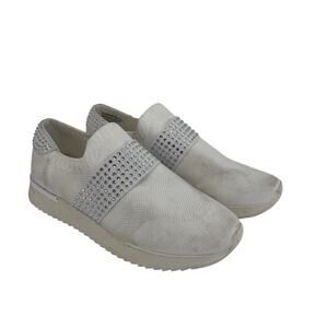 Reaction Kenneth Cole Womens Size 9.5 White Collette Slip On Shoes Sneakers